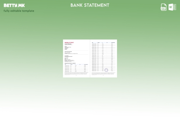 модерен стил Шаблон за збор страници за извод од банкарска сметка во Кина Worldf